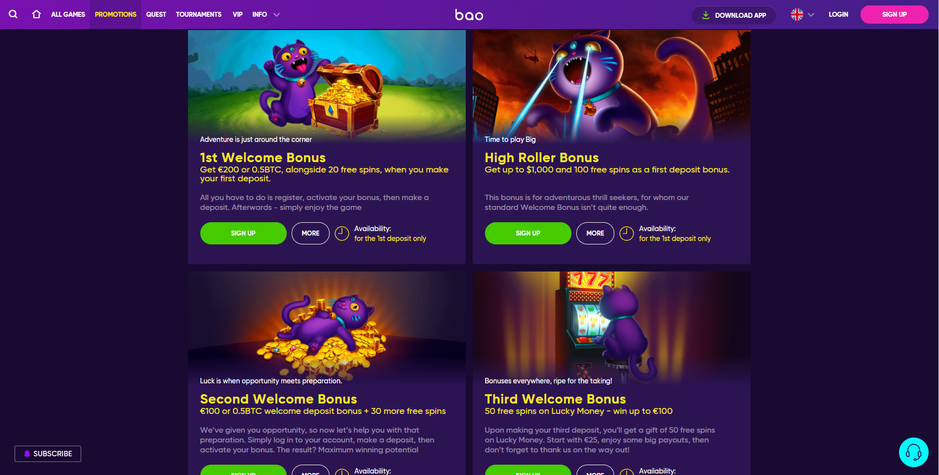 bao casino bonus codes bao casino no deposit bonus 200€ 0.5btc