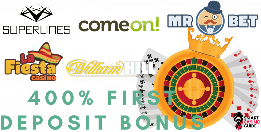 online casino 400% welcome bonus