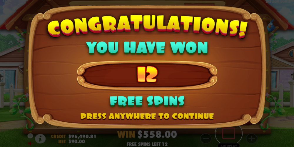 The Dog House slot game Free Spin