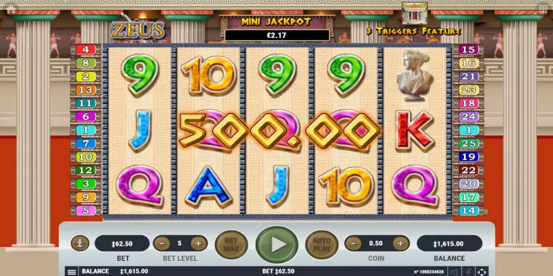 Try Zeus DEMO slot of Habanero for free and prepare to win Big Wins