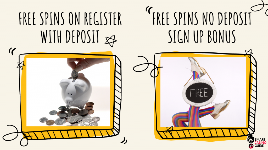 Free Spins on Register with Deposit & Free Spins No Deposit Sign Up Bonus