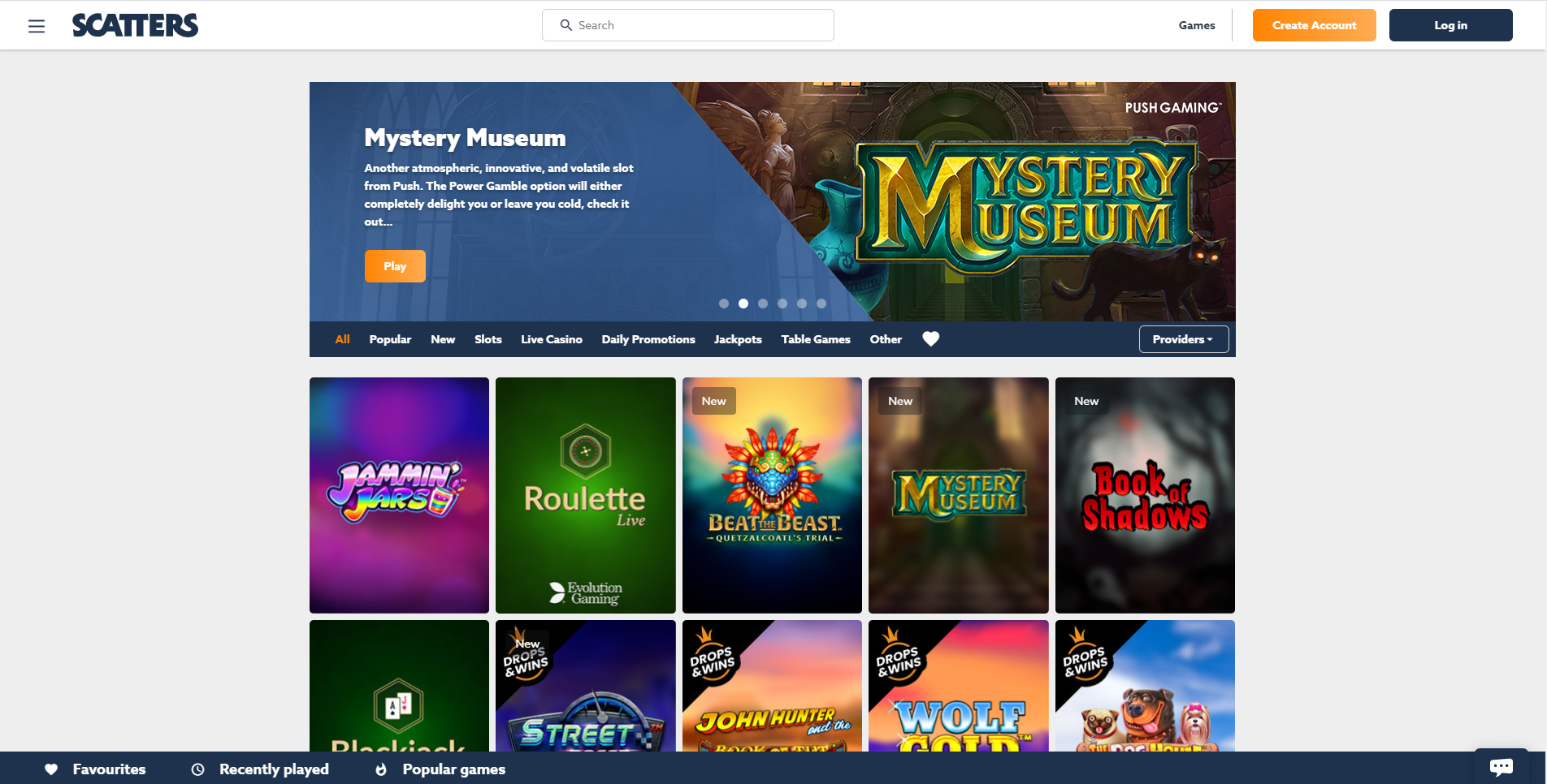 scatters home of casino game jammin jars roulette beat the beast mystery museum wolf gold book of shadows