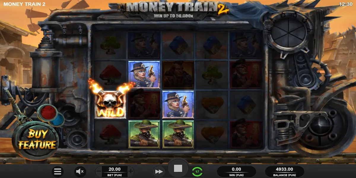 Money Train 2 slot game by Relax Gaming - Wild Symbol Win
