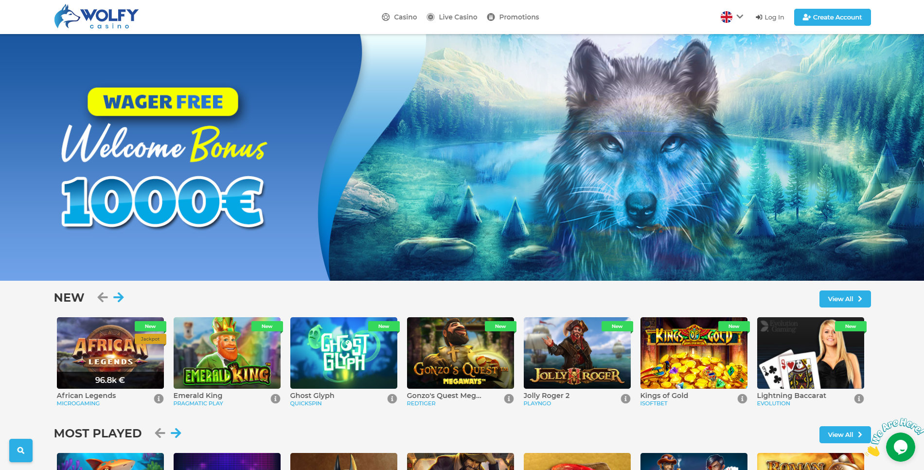 wolfy casino frontpage wager free bonus emerald king jolly roger gonzo's quest megaways blackjack