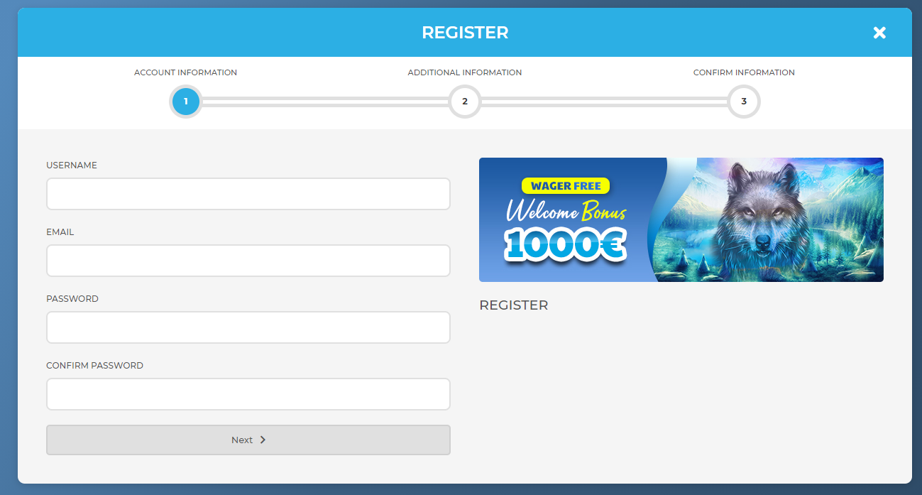 wolfy casino login registration