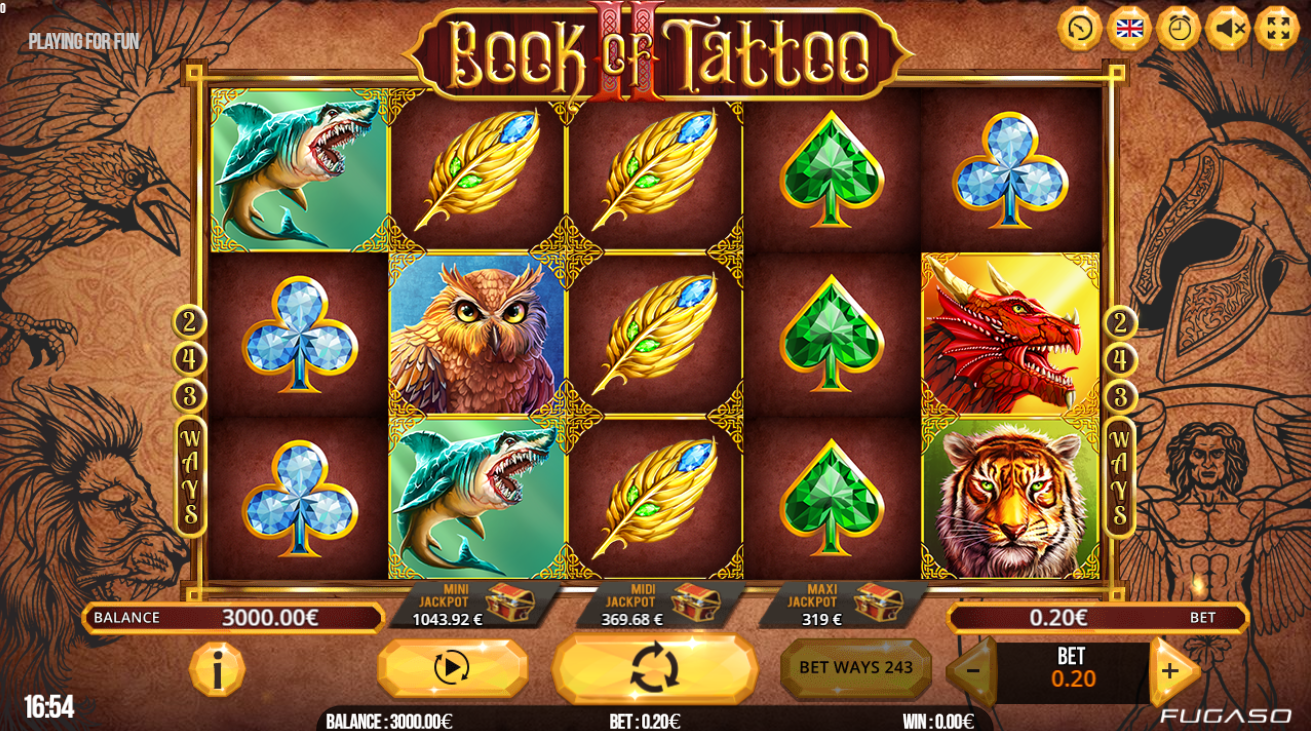 book of tattoo 2 slot fugaso gaming