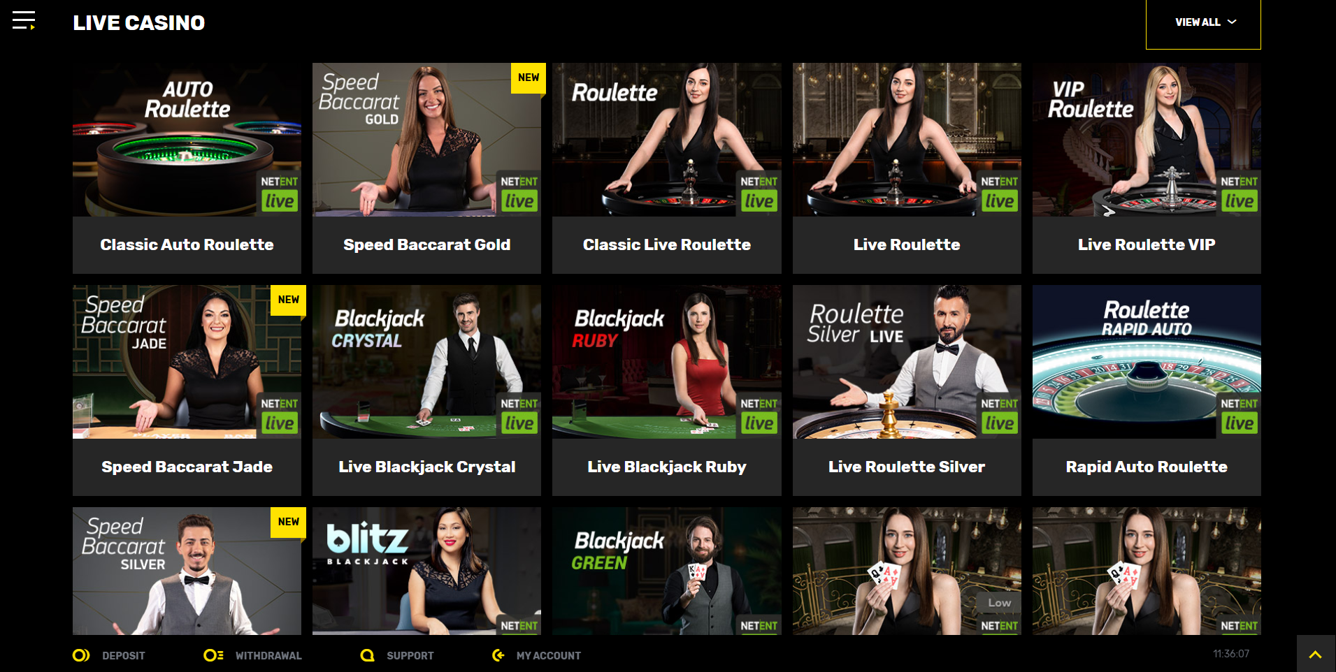 hyper live casino blackjack roulette netent live dealer