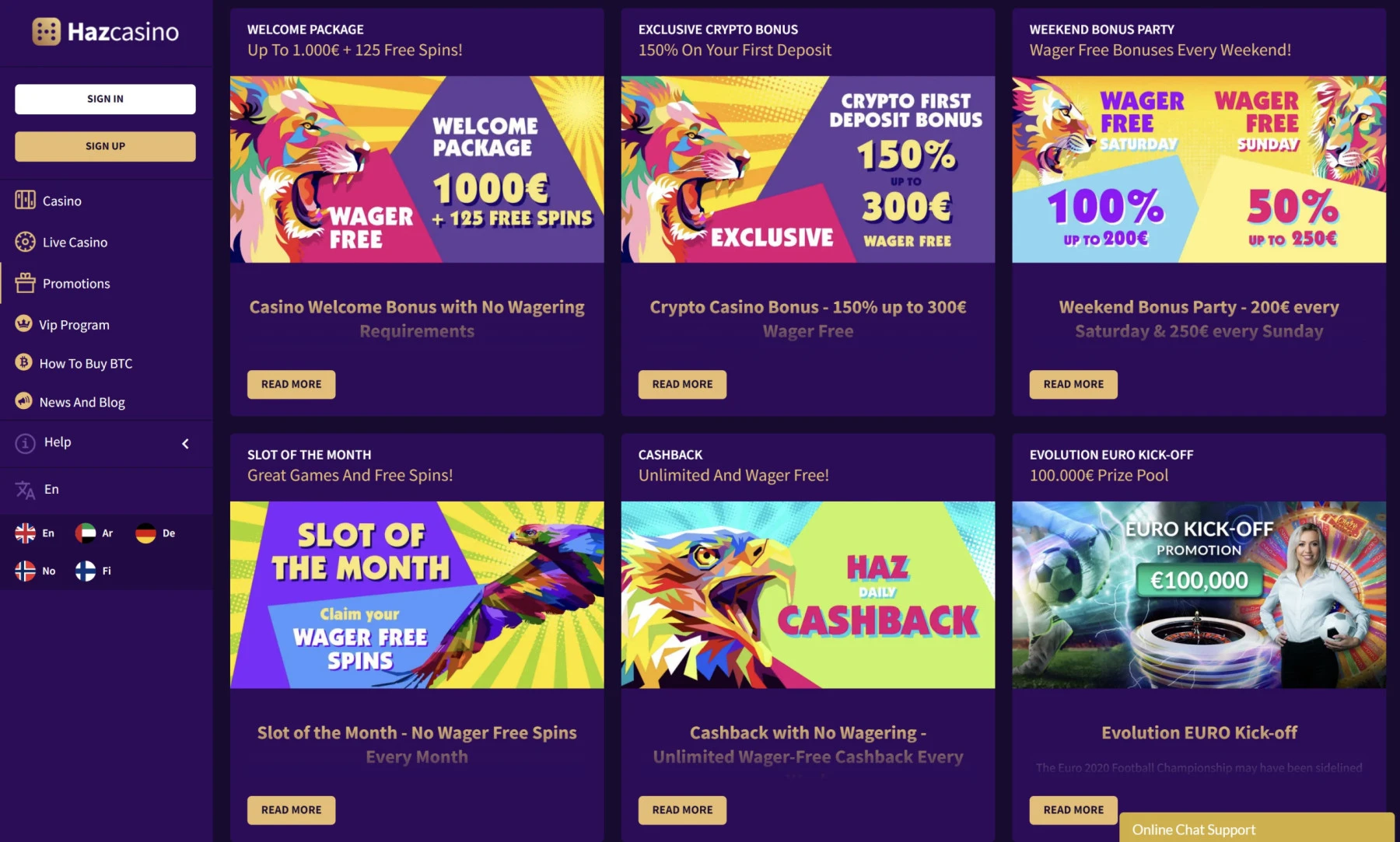 haz casino no deposit wager bonus 1000€ - crypto bonus wager free