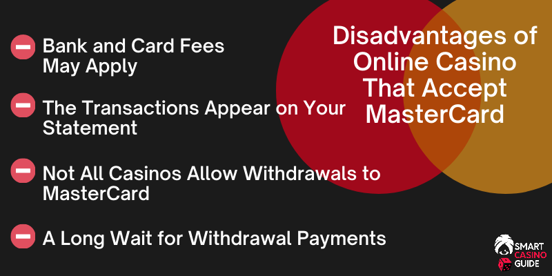 Disadvantages of Online Casino That Accept MasterCard