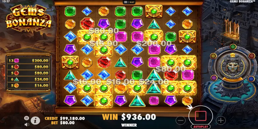 Game slot Gems Bonanza Big Win bonus