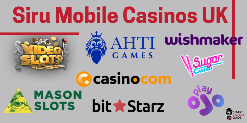 Siru Mobile Casinos UK with logos