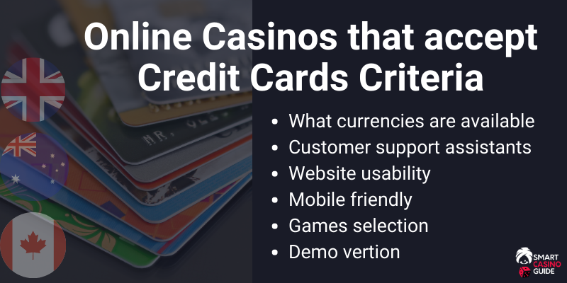 online casinos that accept credit cards with UK, CA, AU flags