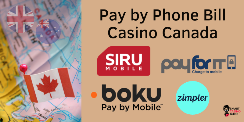 Best pay by phone bill casino - Canada, UK, Australia flags
