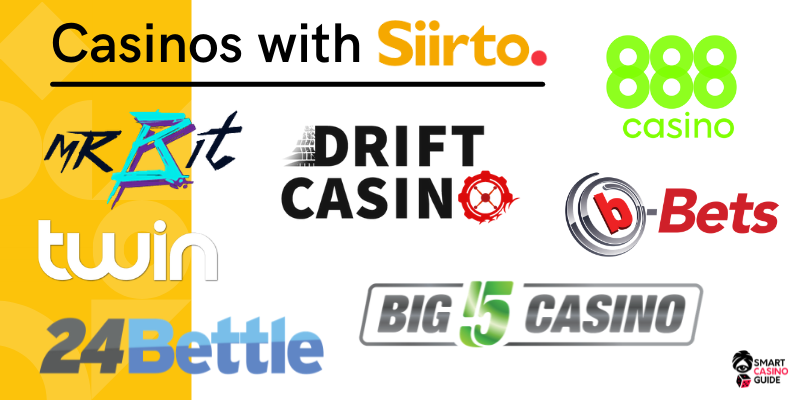 Casinos with Siirto - logos