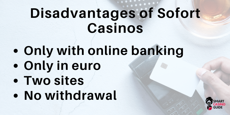 Disadvantages of casino online bonus Sofort - paying with card