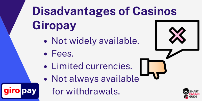 Disadvantages of online casinos Giropay