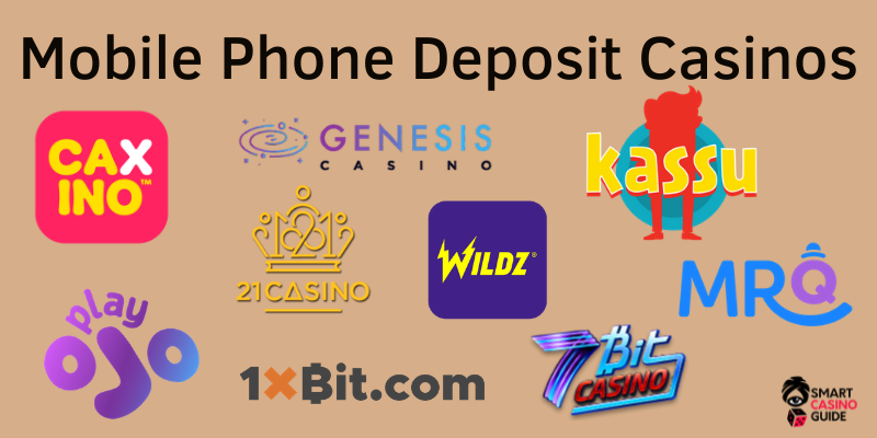 Online casino deposit by mobile phone bill - Casino logos