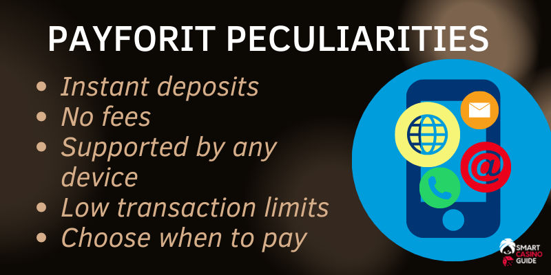 PayForIt pros in online casino pay by mobile phone - Casino not Boku payment