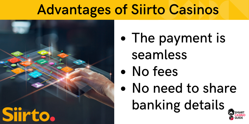 Siirto casino advantages - tablet with apps
