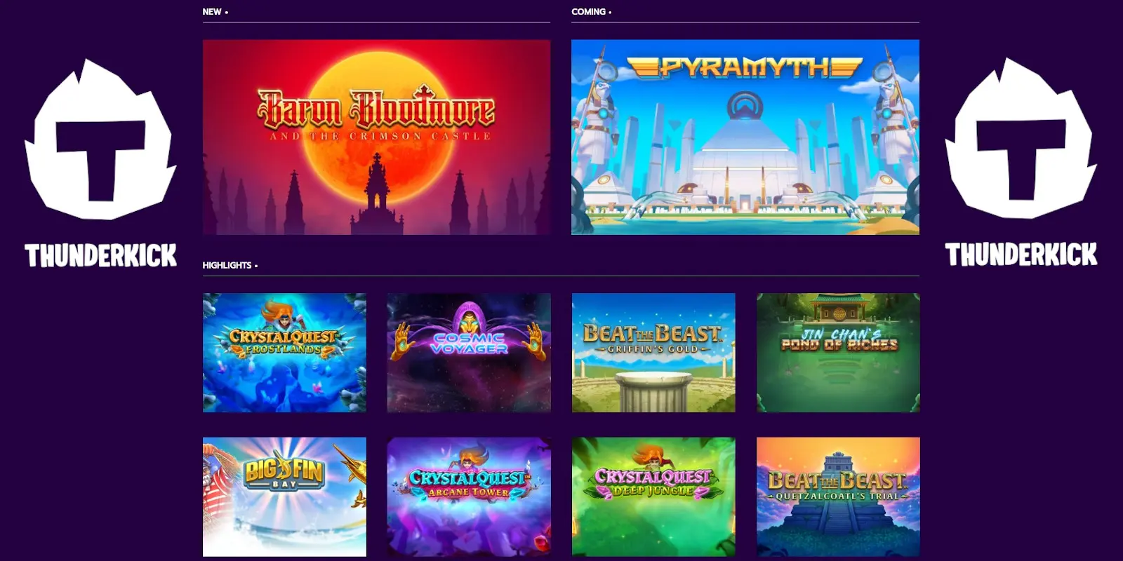Thunderkick has about 50 casino games list