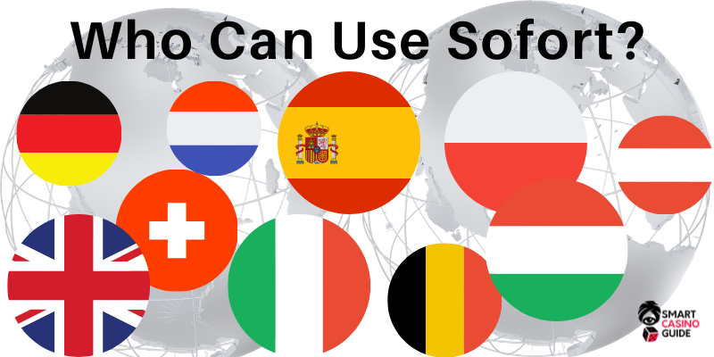 Who can use casinos Sofort banking - Countries flags