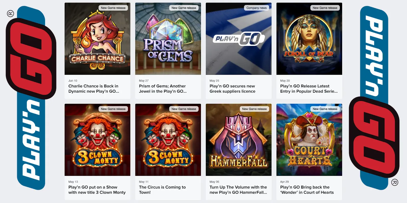 Follow new released Play n GO slot games on playngo.com