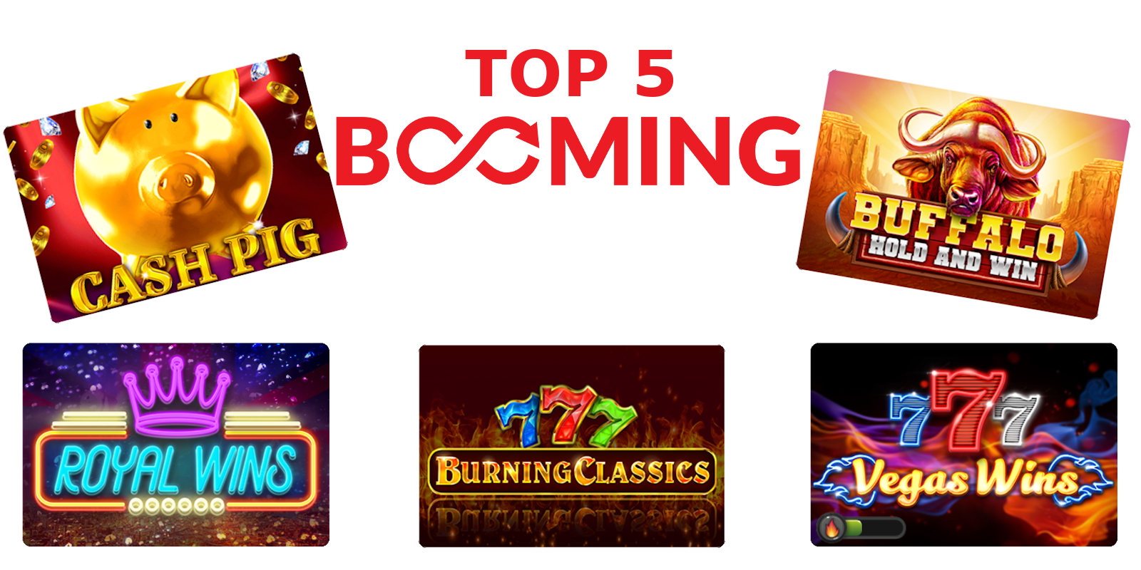 TOP 5 Booming Games slot games - Booming 777 Deluxe is chasing them