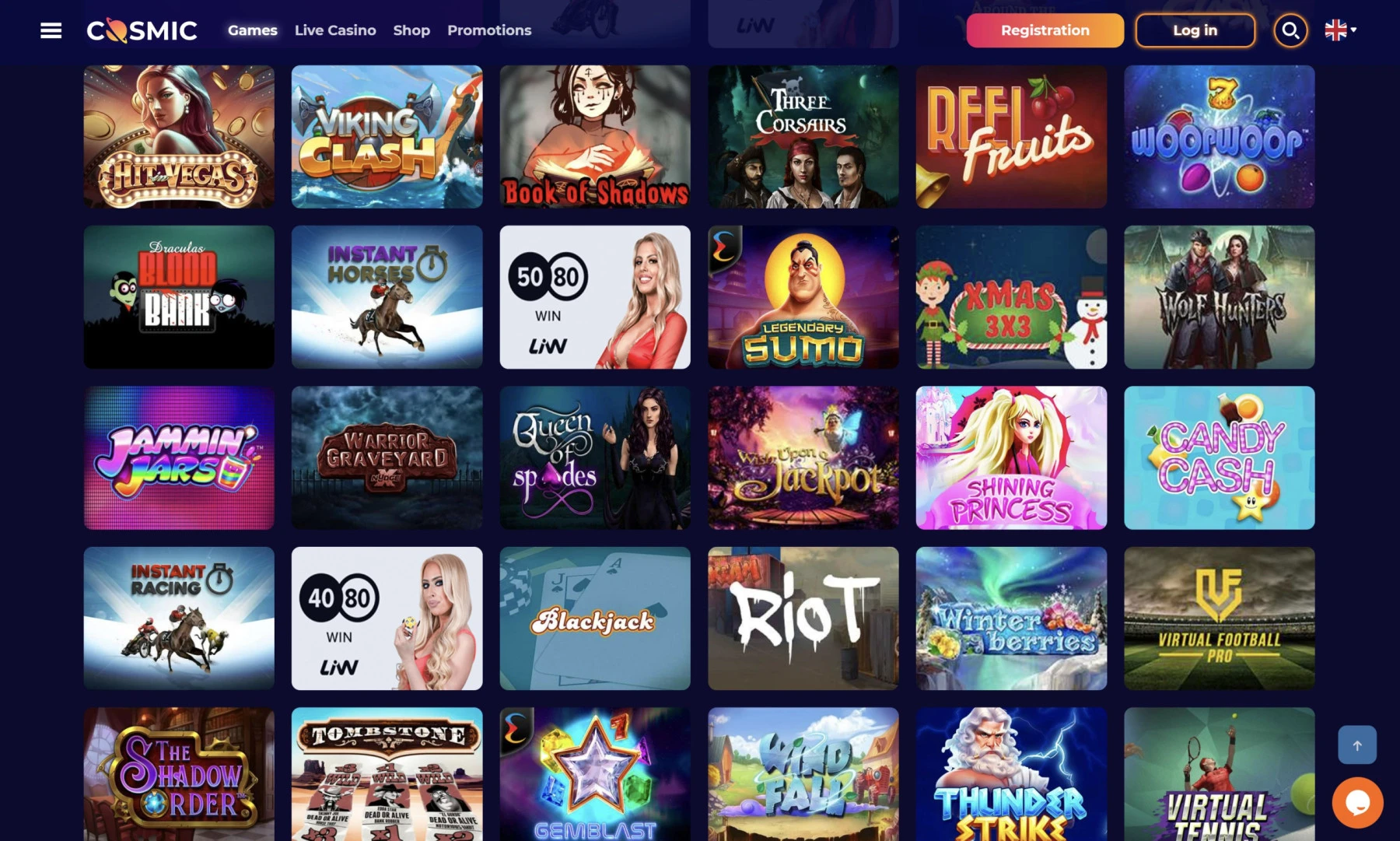 cosmicslot casino games slots jammin jars book of shadows viking clash