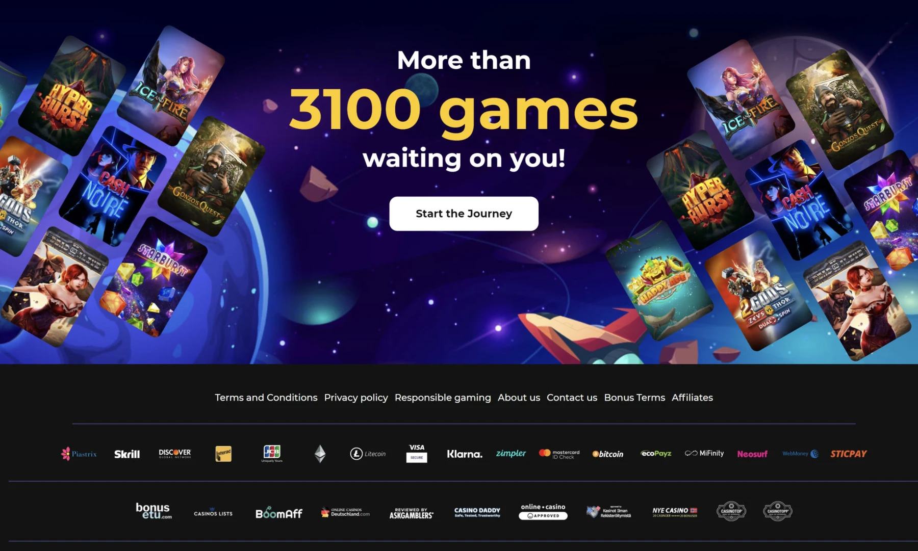 cosmic slot payment methods skrill litecoin bitcoin visa webmoney