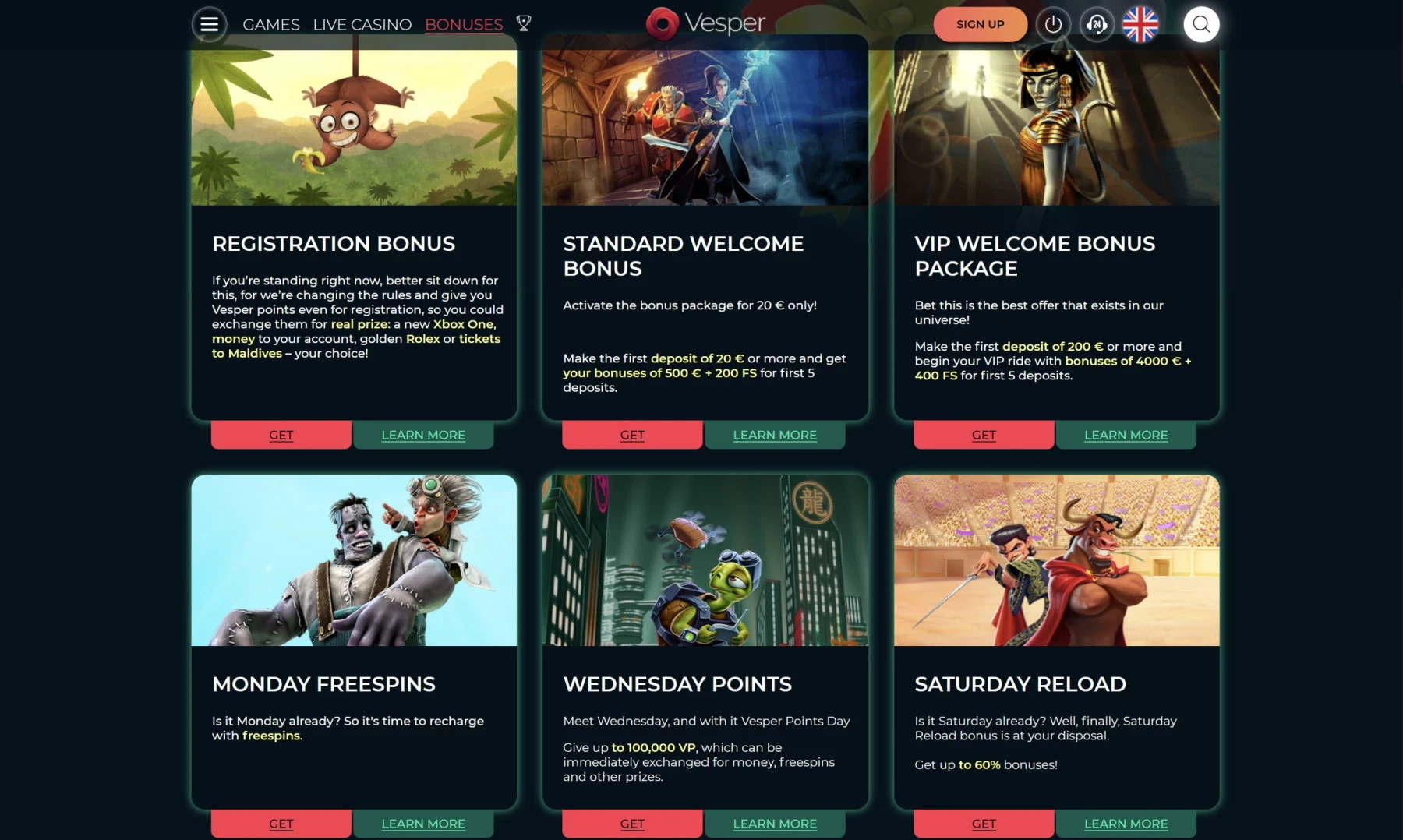 vesper casino no deposit bonus - casino welcome bonus free spins