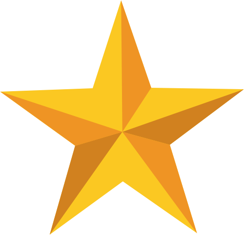 Gold star width=