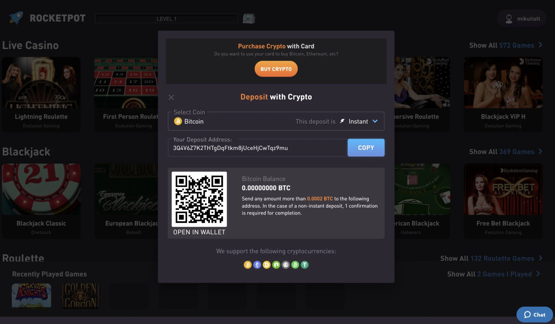 rocket pot payment methods bitcoin btc buy crypto