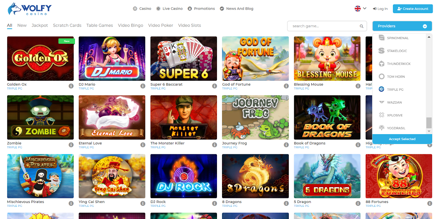 Wolfy Casino is the best to gamble Triple PG slots
