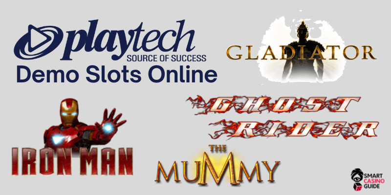 Playtech casino slot machine game for free online play with logos
