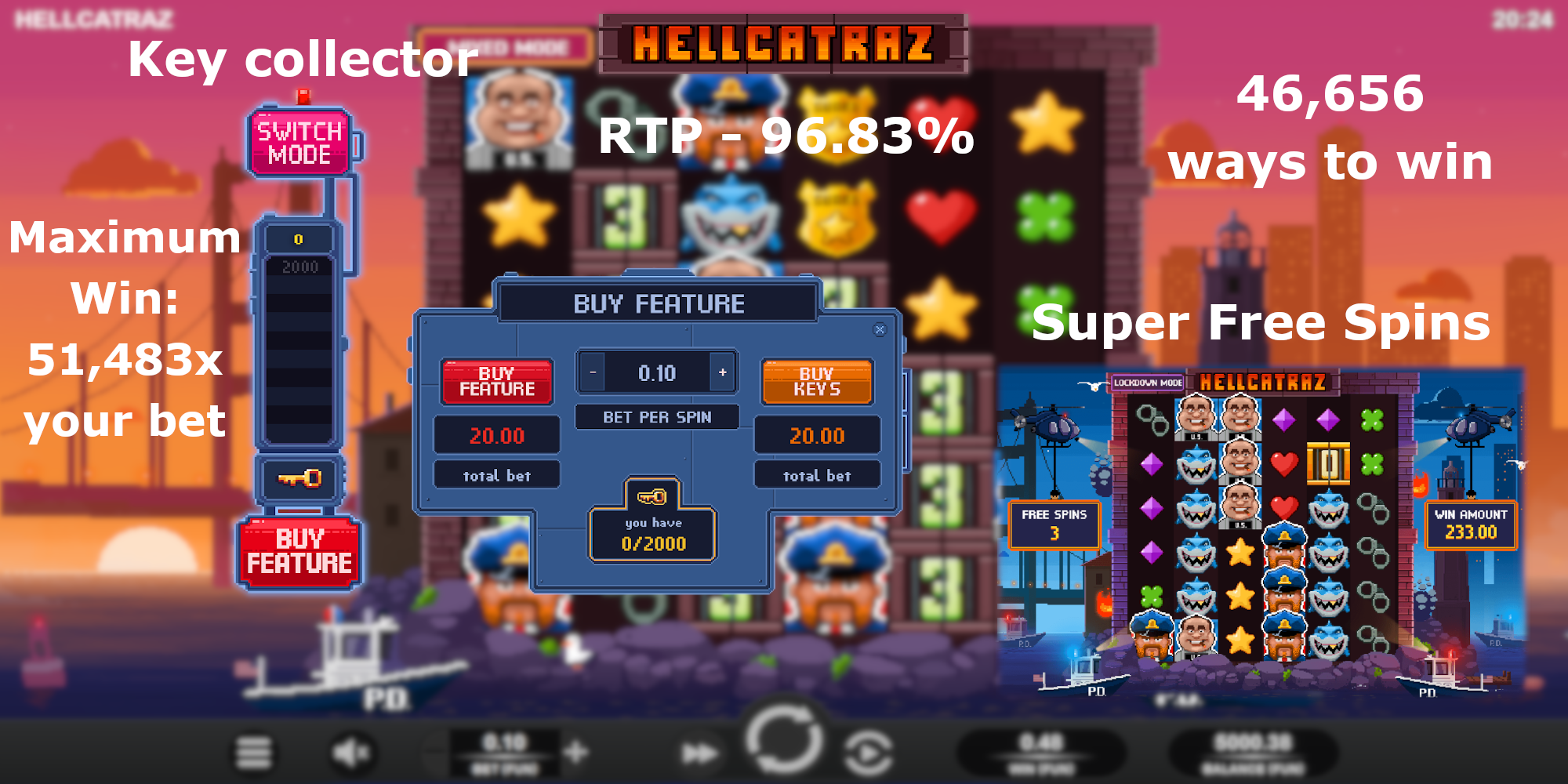 Read out Iron Bank, Hellcatraz by Relax Gaming slots review