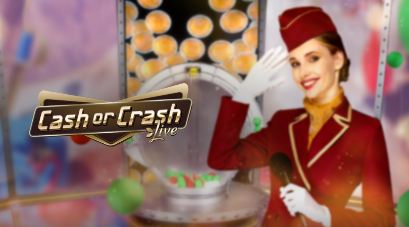 cash or crash evolution gaming casino game host - lady with red suit