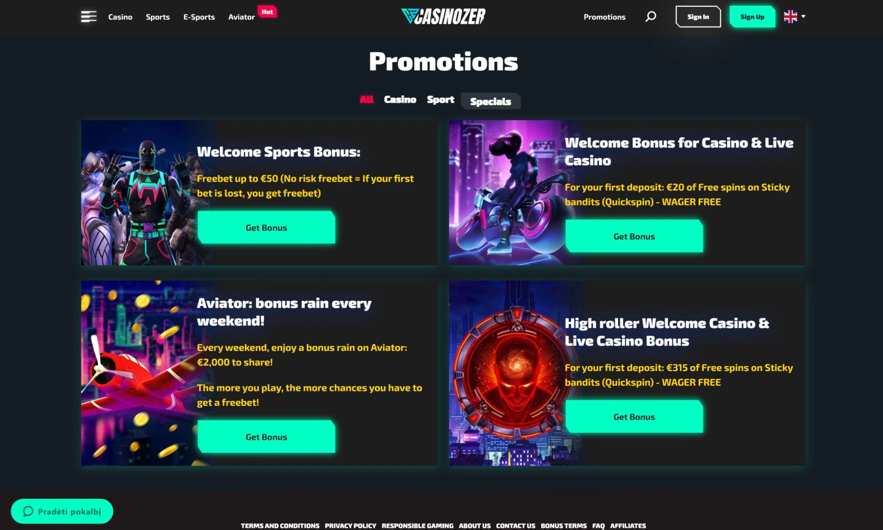 casinozer no wager free spins casino welcome bonus