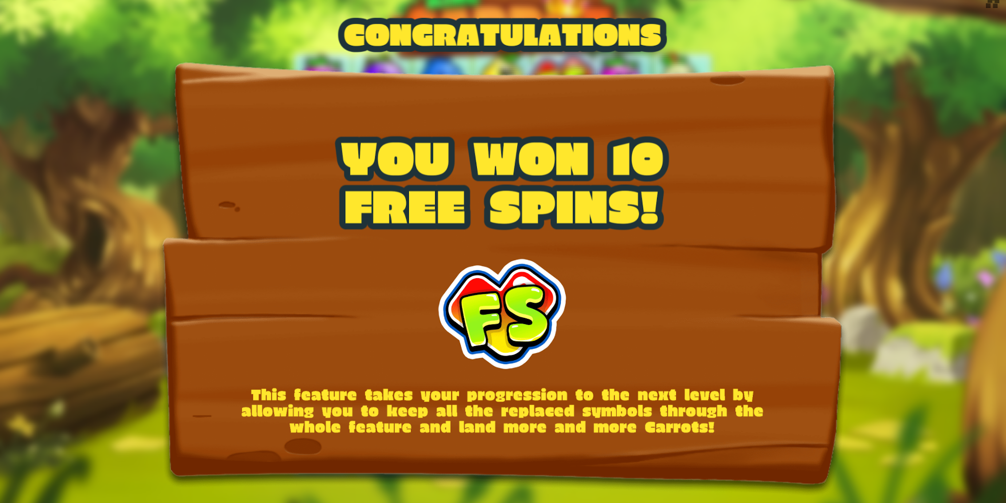 Win or buy the King Carrot Free Spins feature