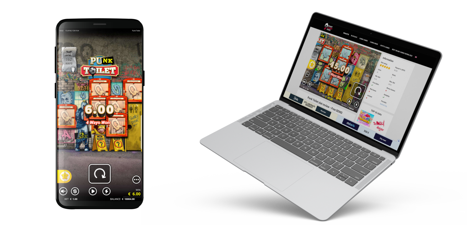 Try out Punk Toilet online slot game free play DEMO version in SmartCasinoGuide