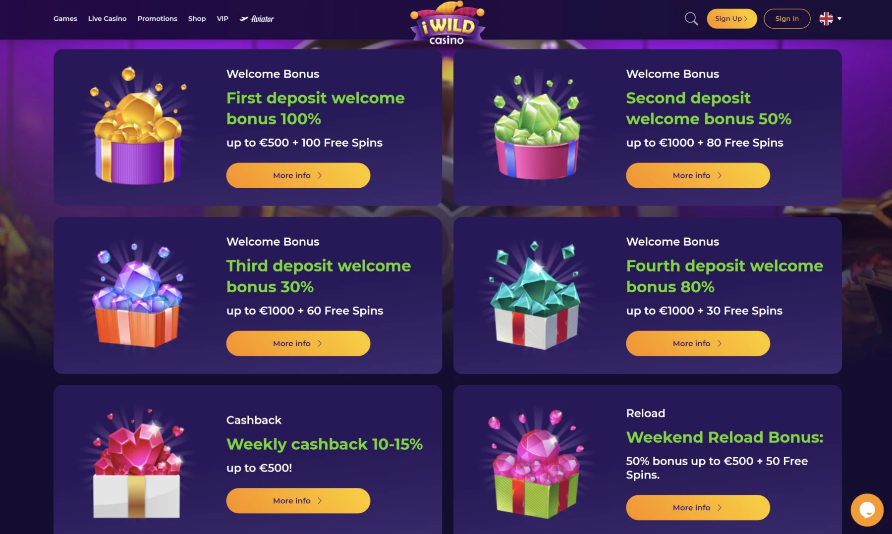 iwildcasino welcome deposit bonus weekly cashback