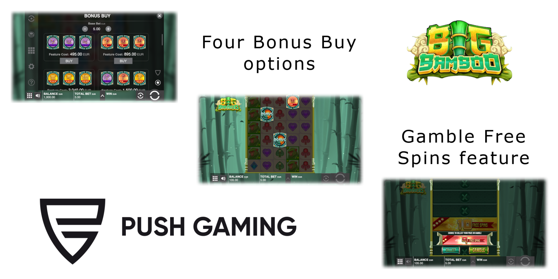 Big Bamboo online slot machine offers 4 different options of Big Bamboo Bonus Buy features