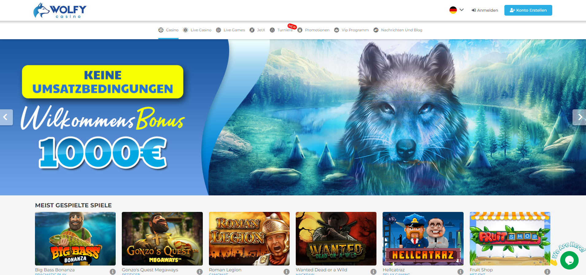 WolfyCasino Bewertung - Wolfy Casino Spiele emerald king jolly roger gonzo's quest megaways blackjack