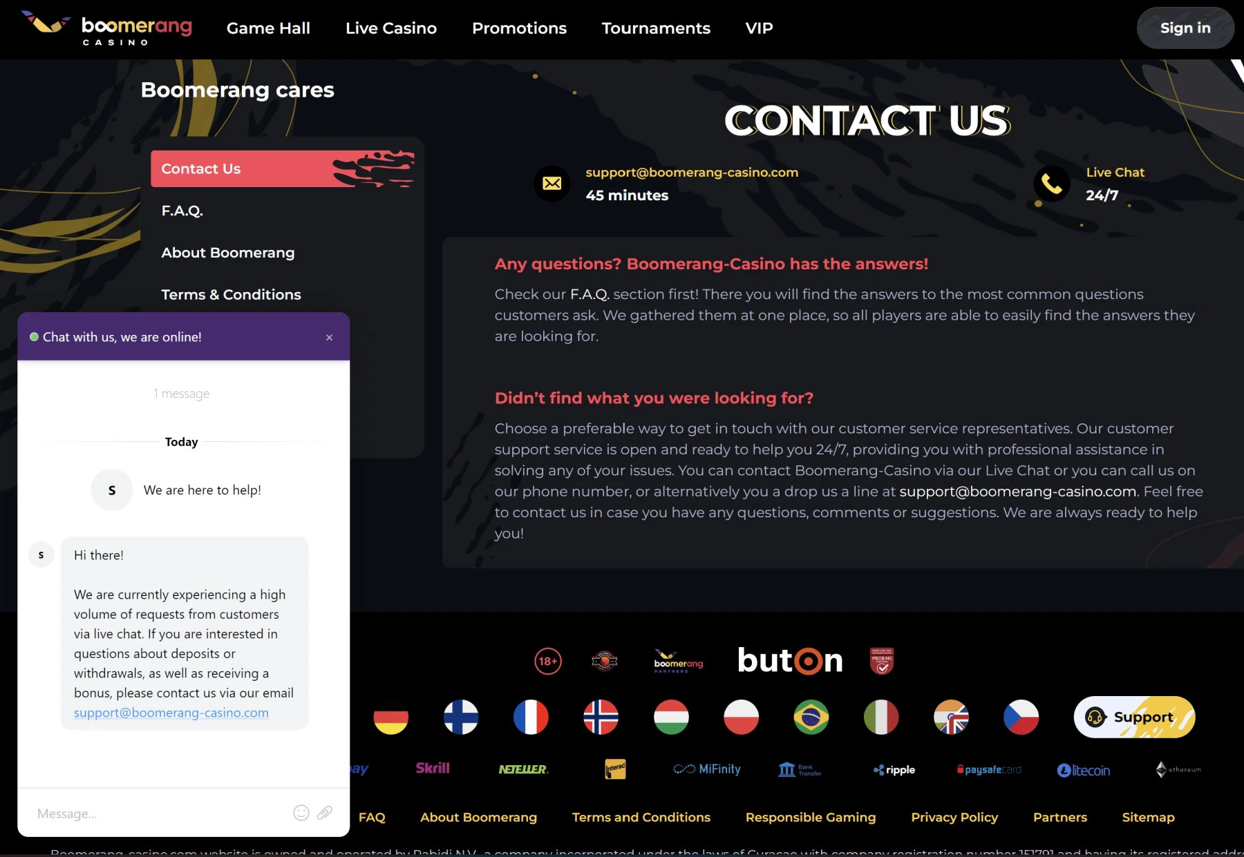 boomerang-casino-review-customer-support