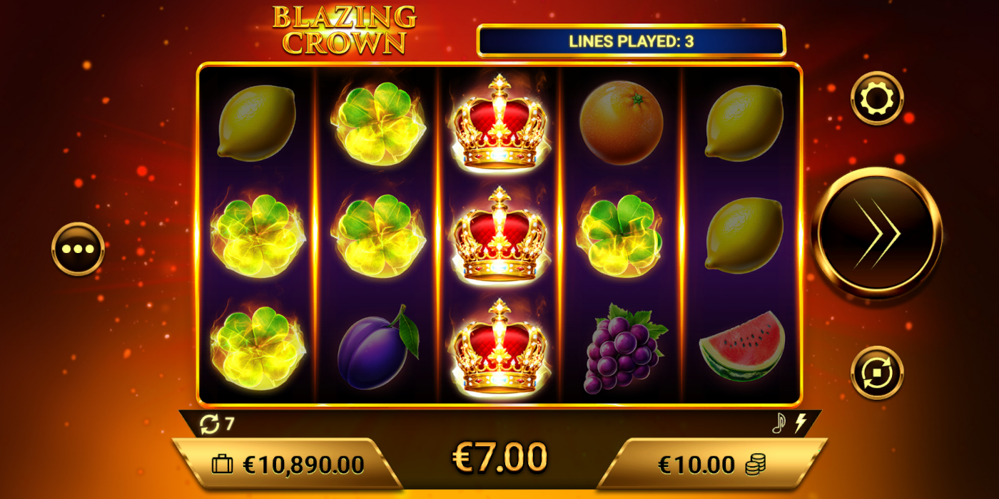 Blazing Crown slot machine crowns