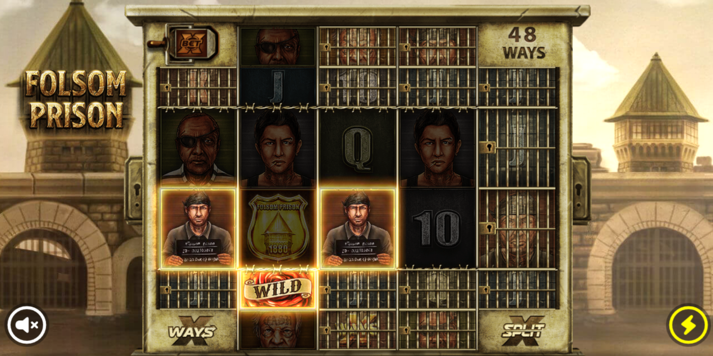 Folsom prison slot game wild symbol