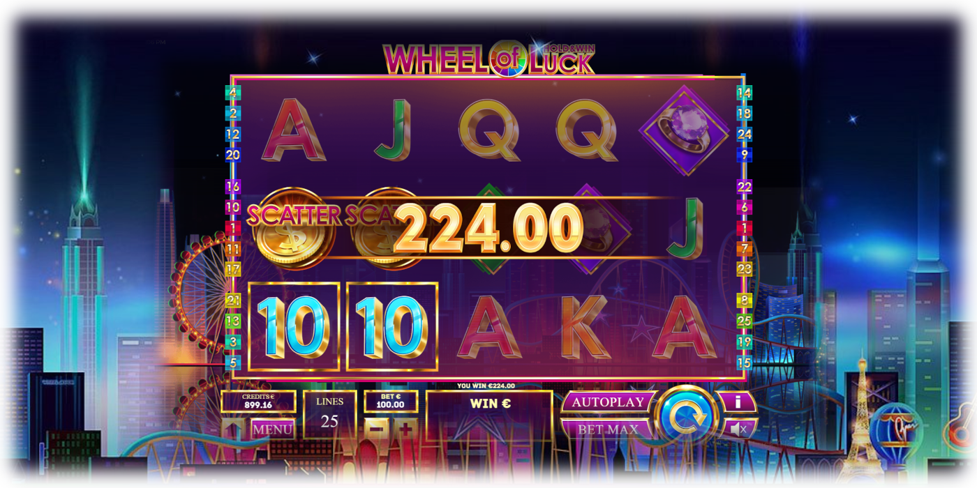 Online slot Wheel of Luck. Hold & Win game - Two Scatter symbols win