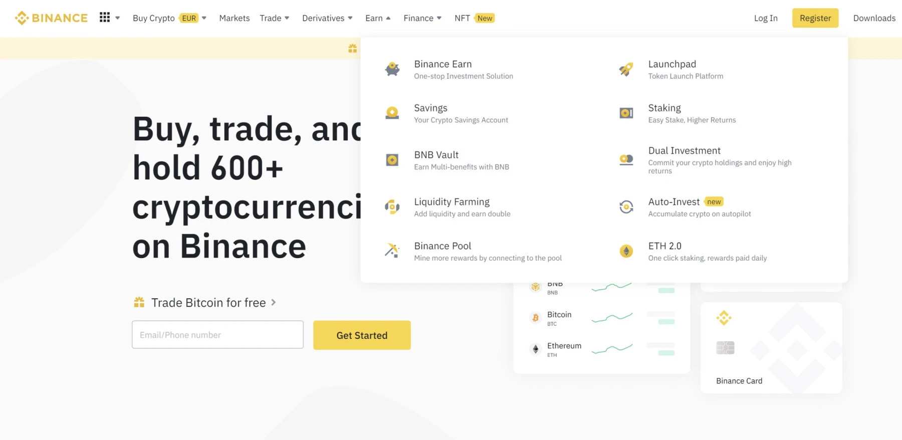binance crypto exchange earn lottery