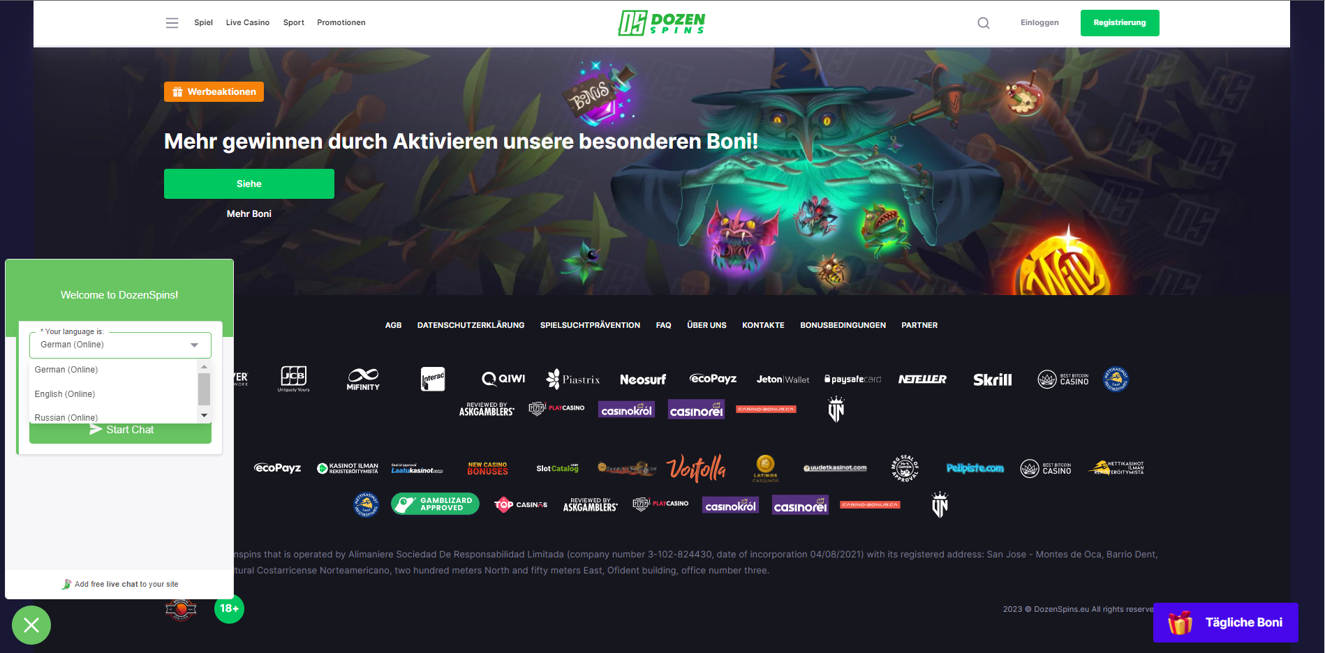 dozen spins casino erfahrungen - Dozen Spins Casino Login - Live Chat Kundensupport