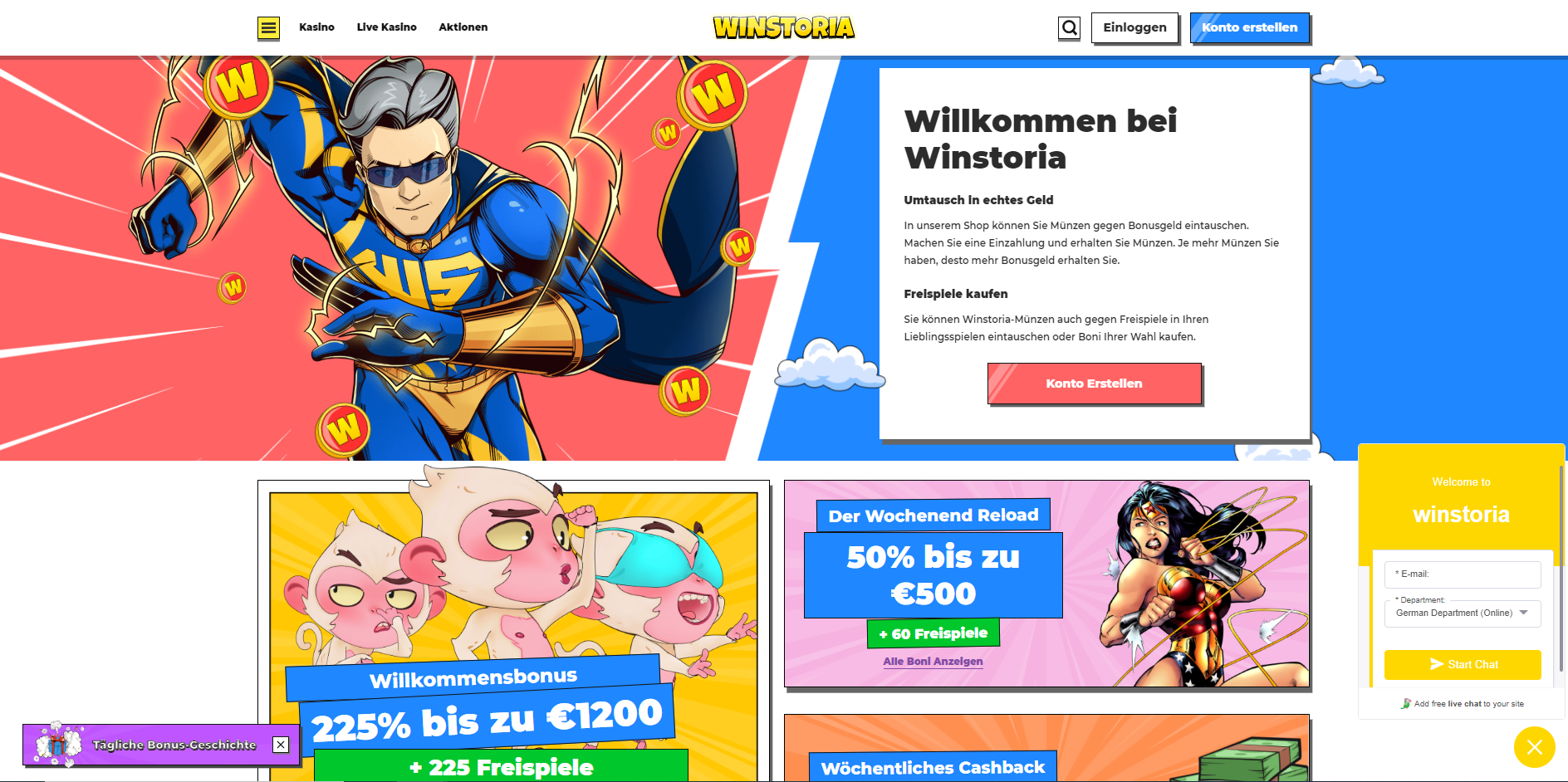 Winstoria casino erfahrungen - winstoria casino login - live chat