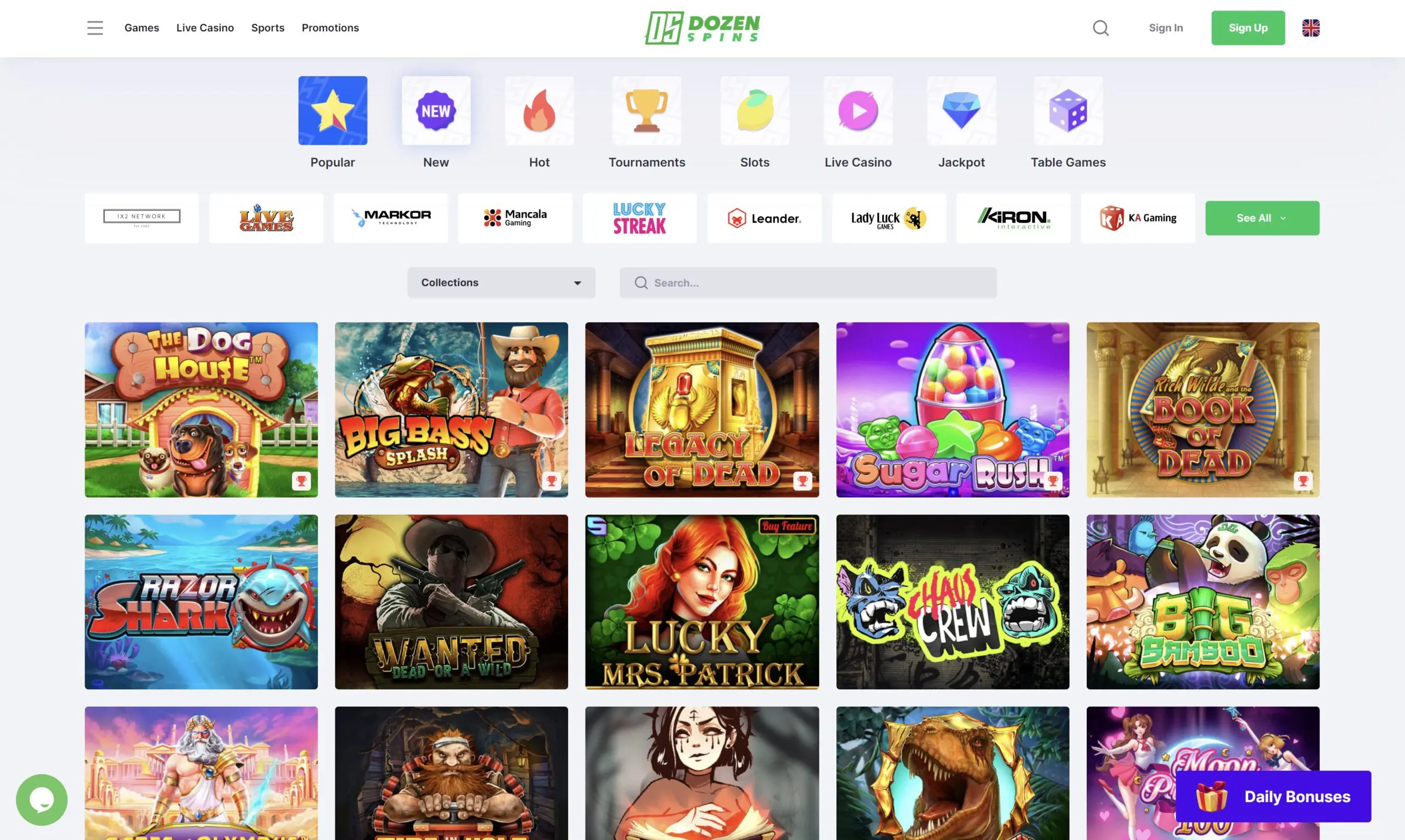 dozenspins casino slot games the dog house sugar rush razor shark